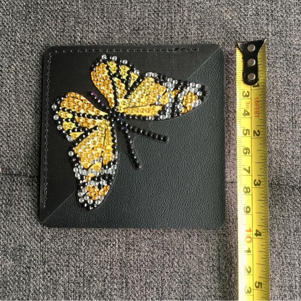 Diamond Art Butterfly Corner Bookmark, Colorful, Sparkly (YELLOW/BLACK) - Picture 10 of 17